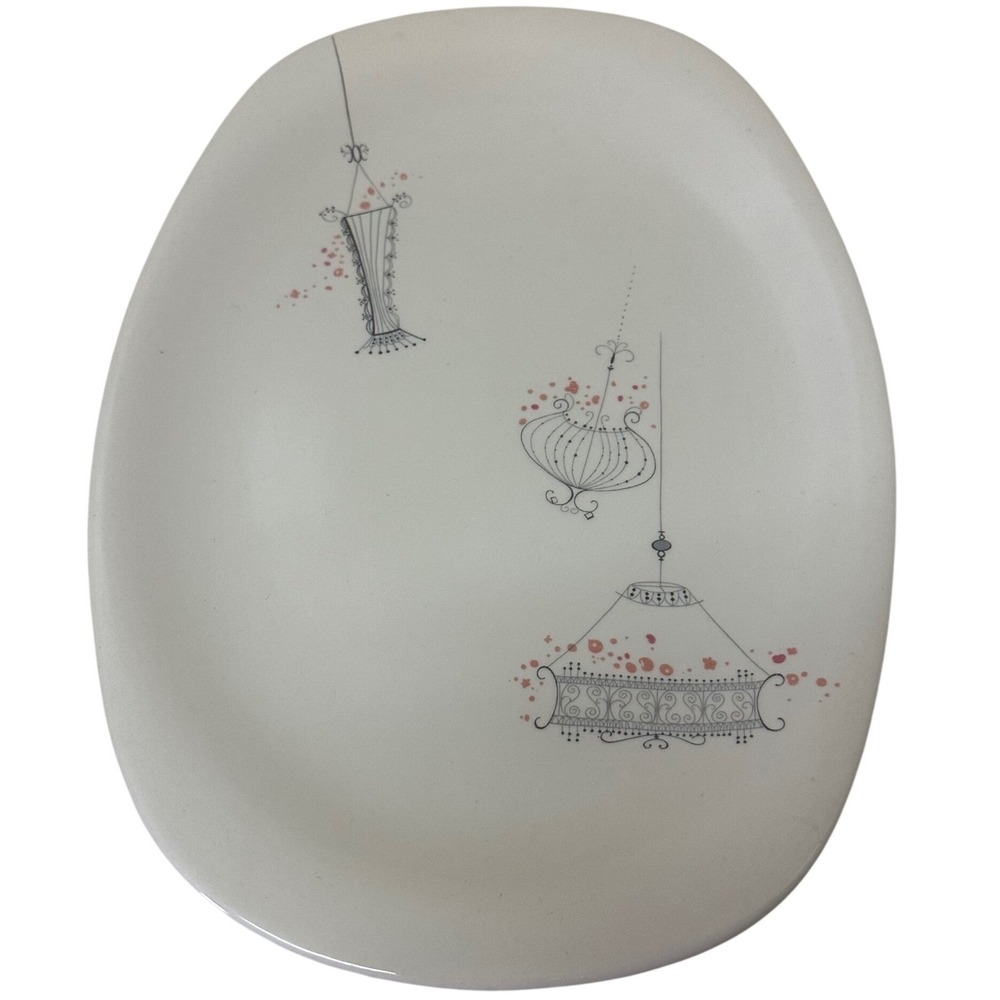 Vintage Iroquois Impromptu Ben Seibel Oval Serving Platter Mid Century Modern